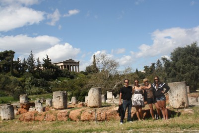 My family and I enjoying the Ancient Agora 